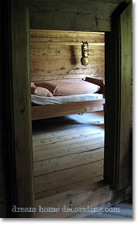 Alpine country style bed with cowbell decoration