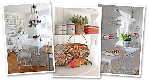 White Norwegian kitchen and dining room