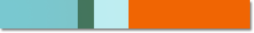 beautiful room color combinations with orange: aqua, tangerine, pale aqua, verdigris