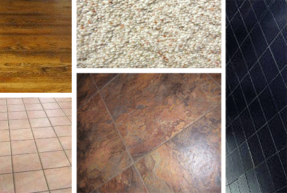 home staging with different flooring materials