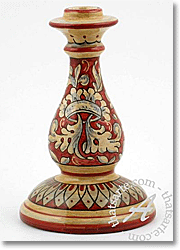 earthenware candleholder Gubbio style