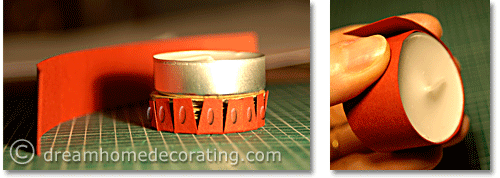 christmas paper craft: personalized tealight candle holder